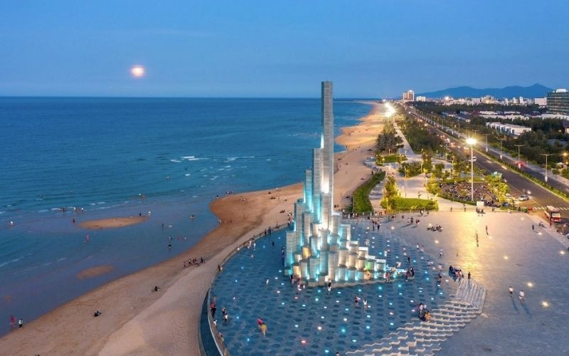 Khung cảnh bình yên của biển Tuy Hòa